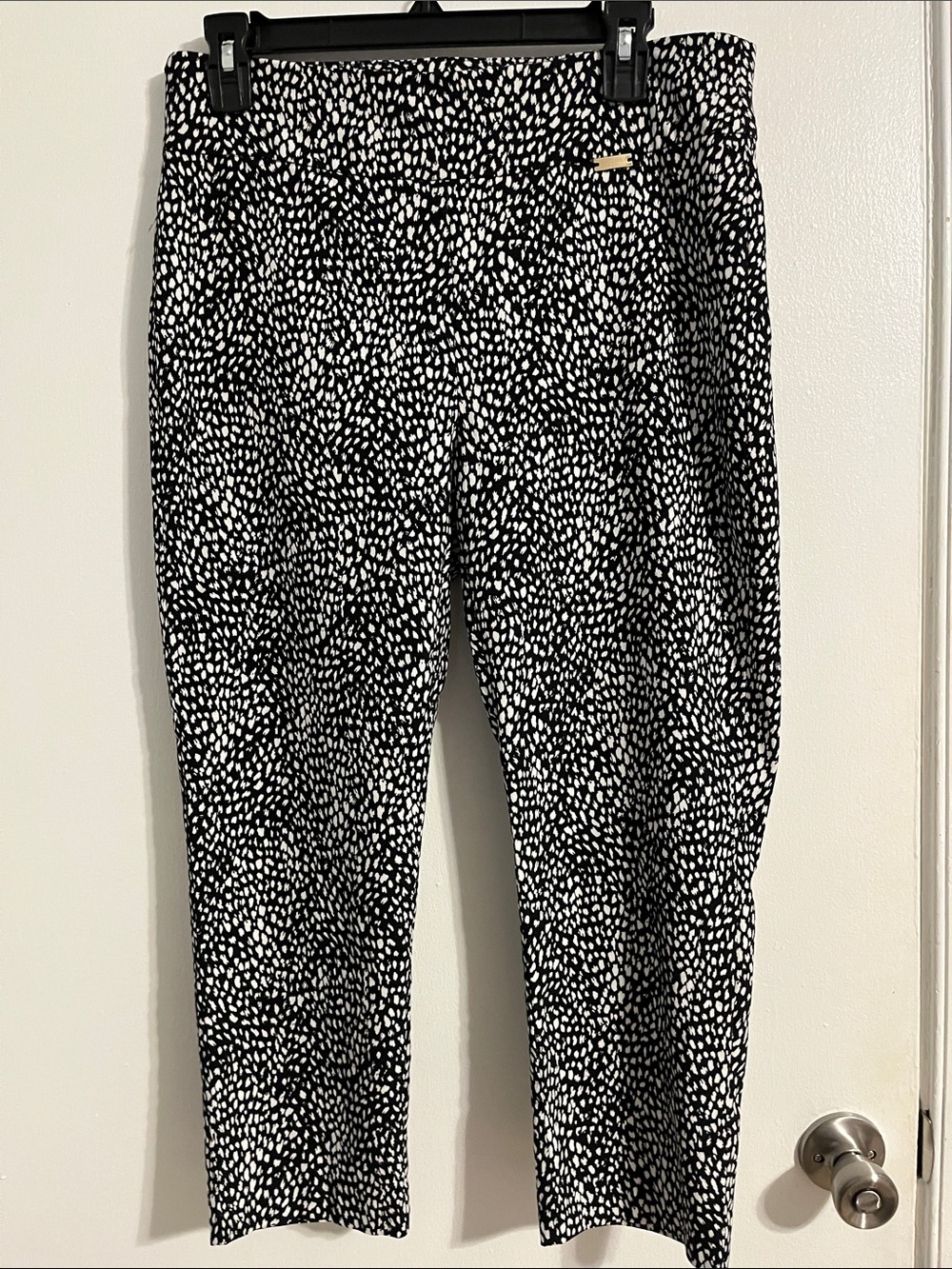 INC International Concepts Black & White Printed Straight leg pants